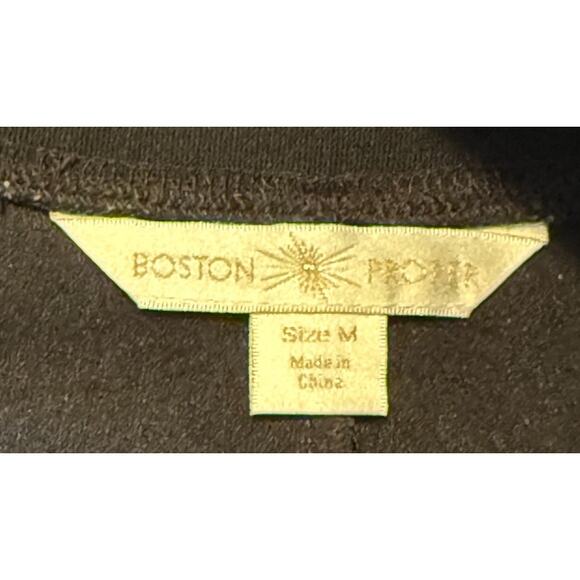 Boston Proper Pants Women Medium Black Palazzo Wide‎ Leg Jersey Knit Stretch - Picture 6 of 9